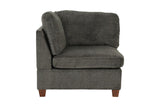 Grey Chenille Modular Sofa Set 8pc Set
