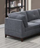 Ash Grey Chenille Fabric Modular Sectional 9pc Set