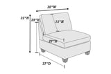 Grey Chenille Modular Sectional 6pc Set