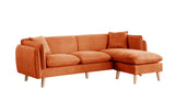 Brayden Orange Fabric Sectional