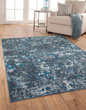 Axel Blue and Ivory Area Rug 5x8