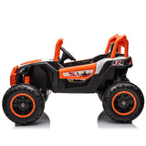 24V Ride On XXL UTV car for kid,2seater with two safety belts, Side by Side 4x4 Ride on Off-Road Truck with Parent Remote Control, Battery Powered Electric Car w/High Low Speed, two safety belts.