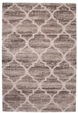 Trellis Ivory/Tan/Brown  Area Rug 5x8