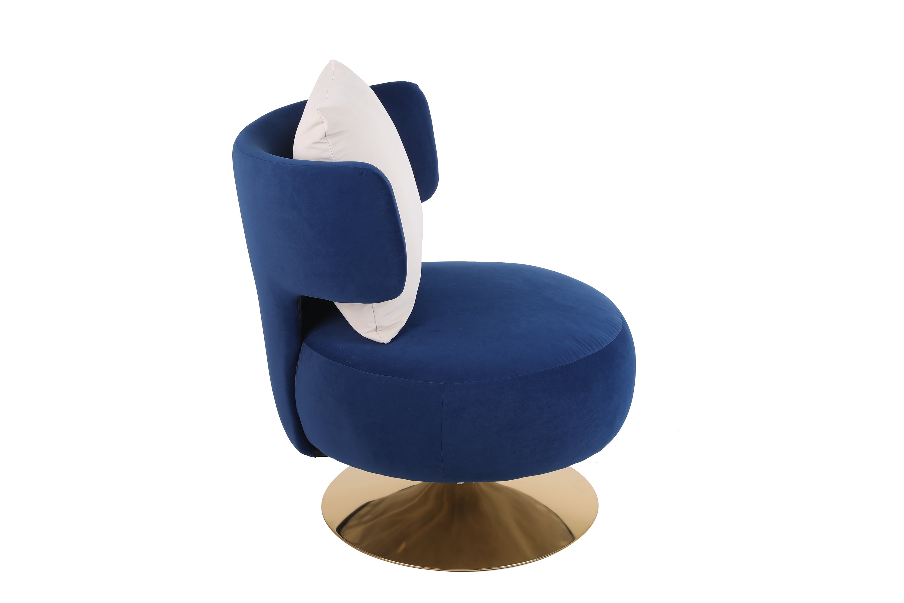 Swivel Accent Chair Armchair, Round Barrel Chair in Fabric for Living Room Bedroom