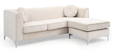 Glory Furniture Delray G797B-SC Sofa Chaise (  3 Boxes) , IVORY