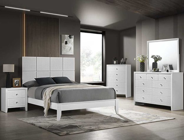 DENKER-EVAN WHITE COMPLETE BEDROOM SET