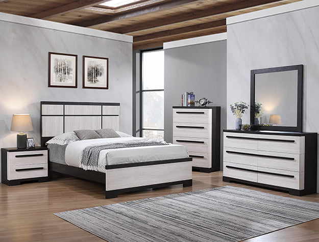 REMINGTON BLACK & WHITE COMPLETE BEDROOM SET