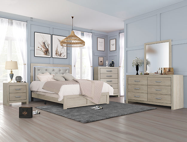 JAYLEN CREAM COMPLETE BEDROOM SET