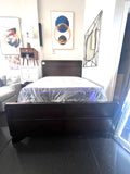 CHERRY WOOD QUEEN BED FRAME ONLY