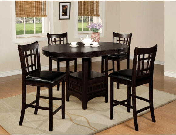 HARTWELL CHERRY ESPRESSO COUNTER HEIGHT DINING SET