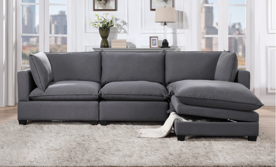 CHARCOAL LINEN CLOUD MODULAR SECTIONAL