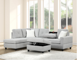 (2 COLORS) ROCKET COLLECTION 2 PC REVERSIBLE SECTIONAL W/ CUPHOLDERS