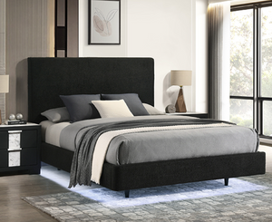 FABLE BLACK BOUCLE FLOATING BED FRAME