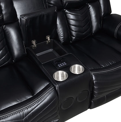 LUCKY CHARM BLACK 3PC RECLINING SET