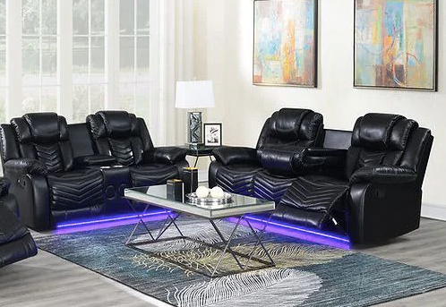 LUCKY CHARM BLACK 3PC RECLINING SET