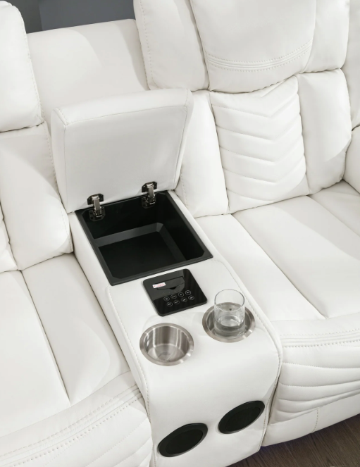 LUCKY CHARM WHITE 3PC RECLINING SET