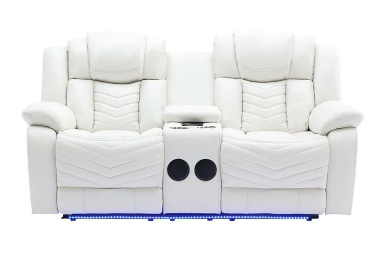 LUCKY CHARM WHITE 3PC RECLINING SET