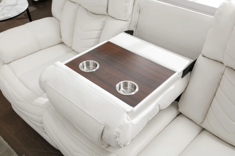 LUCKY CHARM WHITE 3PC RECLINING SET