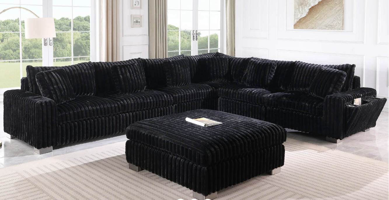 SMART SNUGGLE MODULAR CORDUROY 6PC SECTIONAL