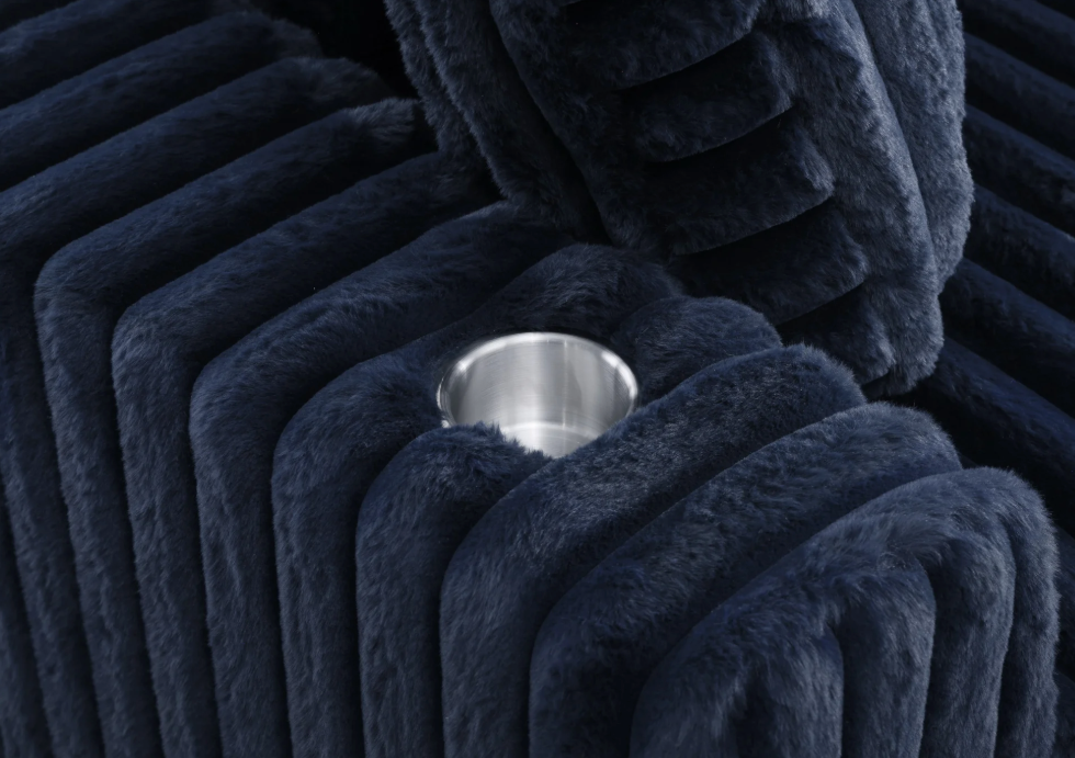 SMART SNUGGLE MODULAR NAVY CORDUROY 6PC SECTIONAL