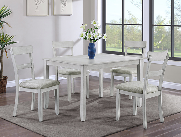 HENDERSON 5 PC DINING SET IN CHALK WHITE