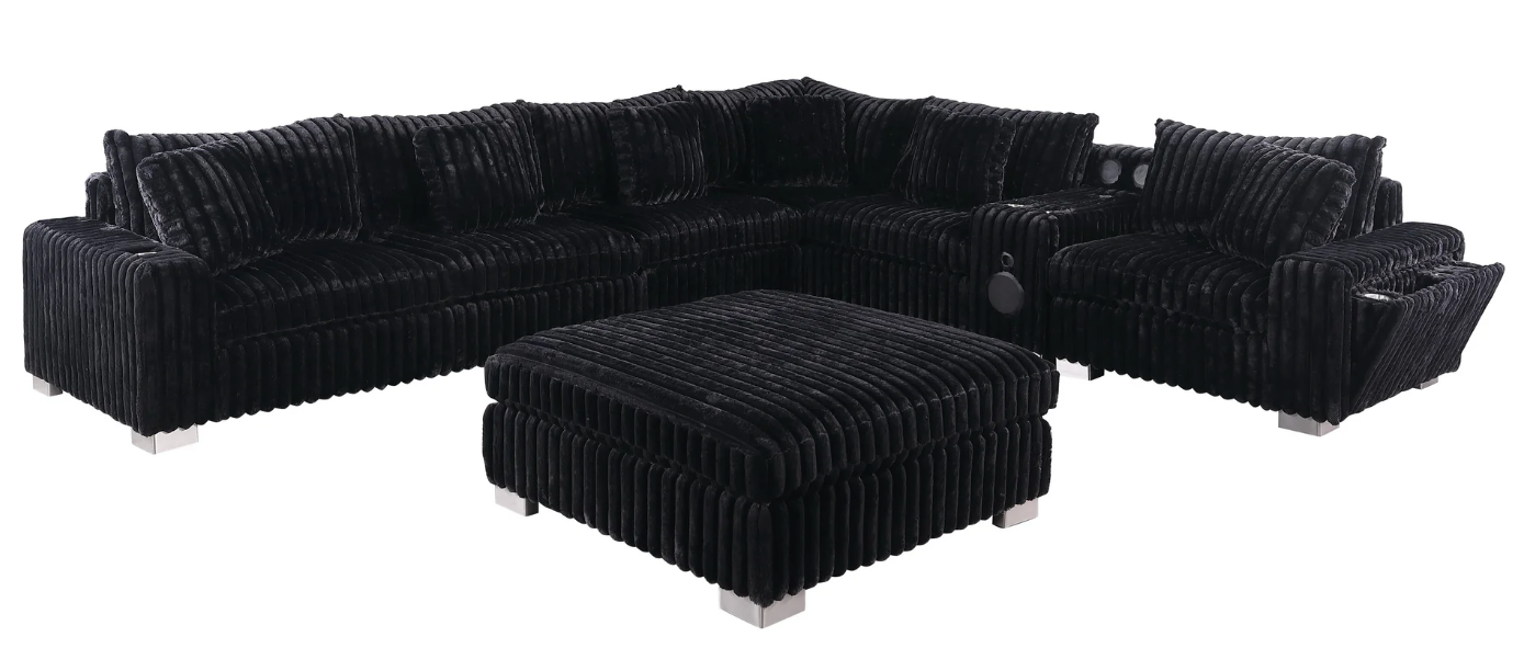 SMART SNUGGLE MODULAR CORDUROY 6PC SECTIONAL