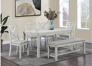 CLARA DRIFTWOOD 5PC DINING SET