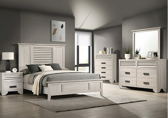 SARTER WHITE COMPLETE BEDROOM SET