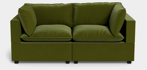 KOVA OLIVE VELVET CLOUD MODULAR SECTIONAL