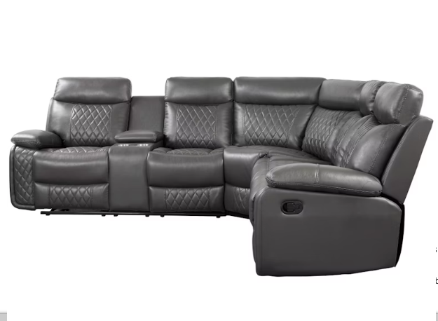 TEXAS STAR GREY RECLINING SECTIONAL