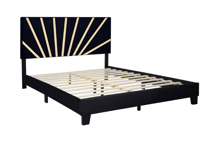 NIKO GOLD VELVET BED & MATTRESS COMBO