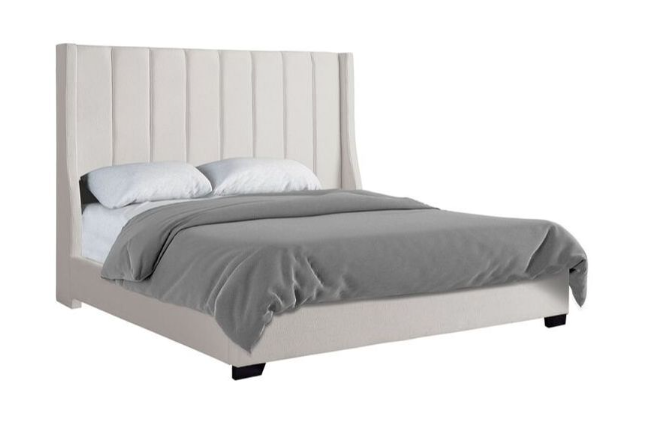 AGNES WHITE BOUCLE BED FRAME