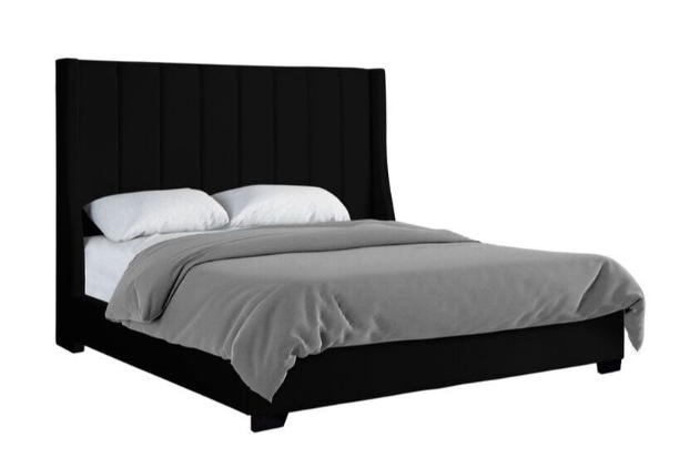 AGNES 6FT BLACK BOUCLE BED FRAME