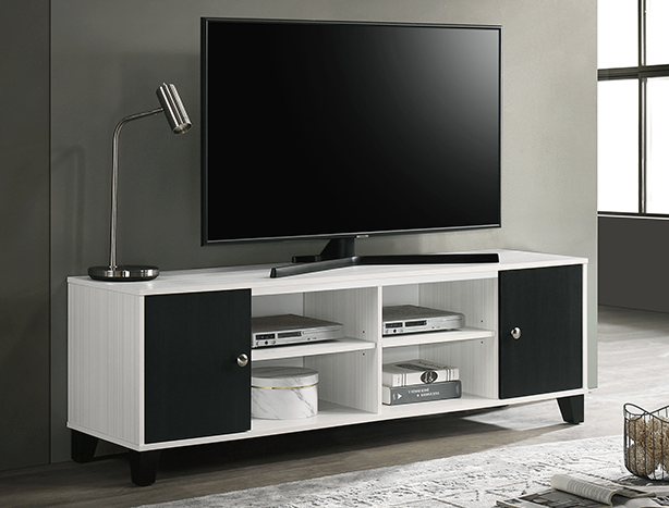 AKERSON TV STAND IN WHITE