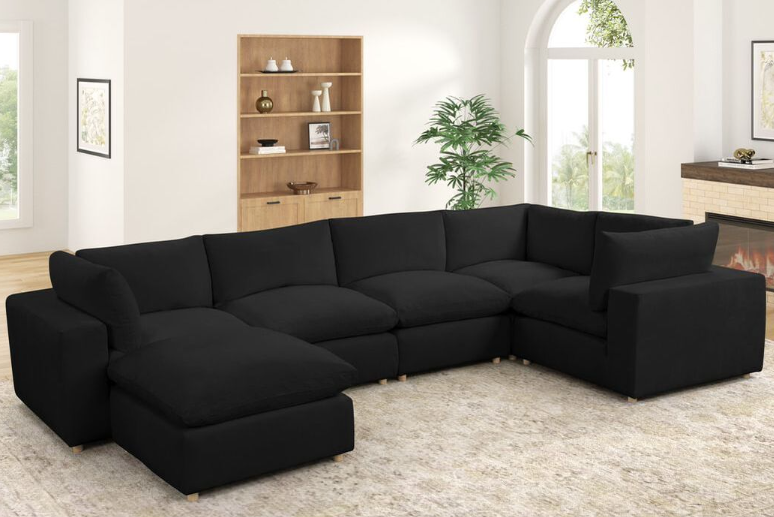 XL BLACK CLOUD MODULAR SECTIONAL