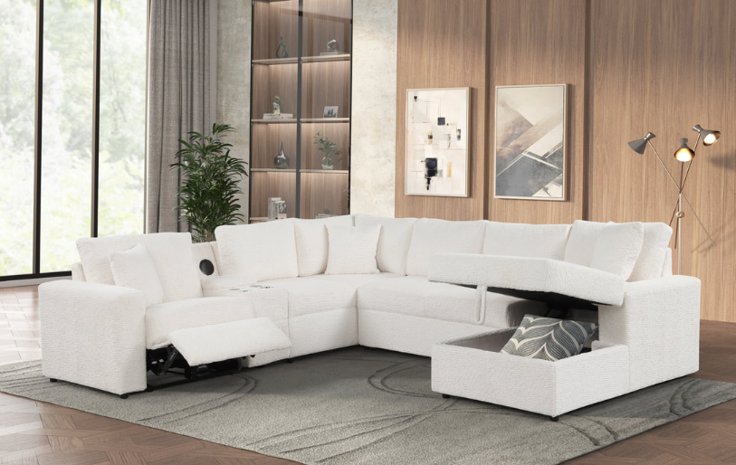 HUNTER WHITE COMFORT DELUXE OVERSIZED SLEEPER SECTIONAL