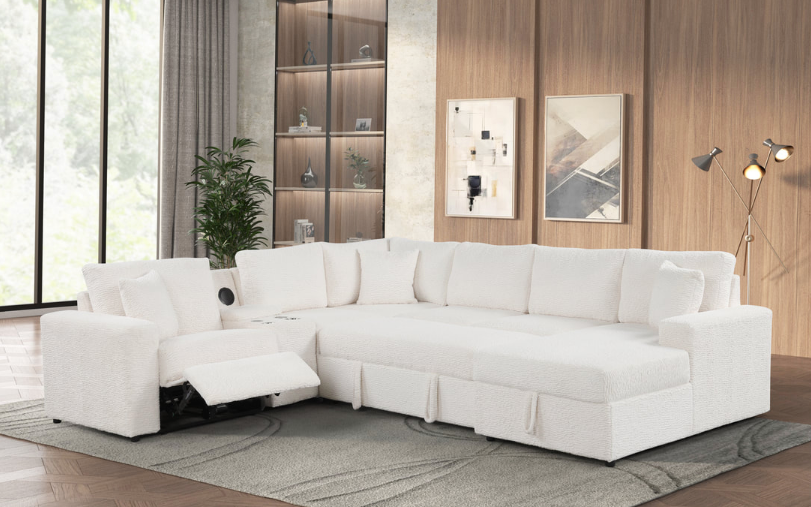 HUNTER WHITE COMFORT DELUXE OVERSIZED SLEEPER SECTIONAL