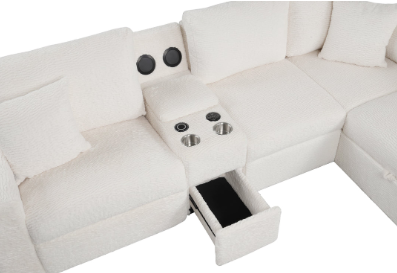 HUNTER WHITE COMFORT DELUXE OVERSIZED SLEEPER SECTIONAL