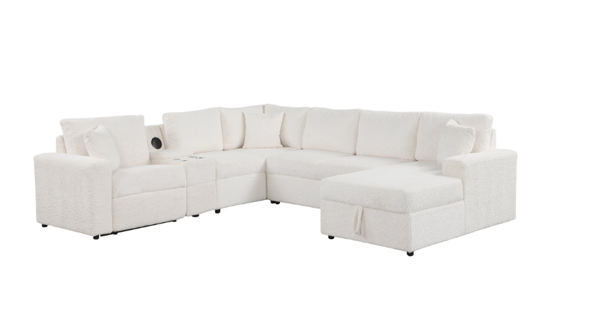 HUNTER WHITE COMFORT DELUXE OVERSIZED SLEEPER SECTIONAL