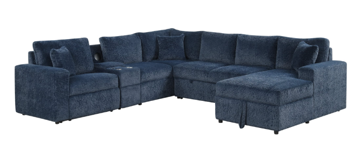 HUNTER NAVY COMFORT DELUXE OVERSIZED SLEEPER SECTIONAL