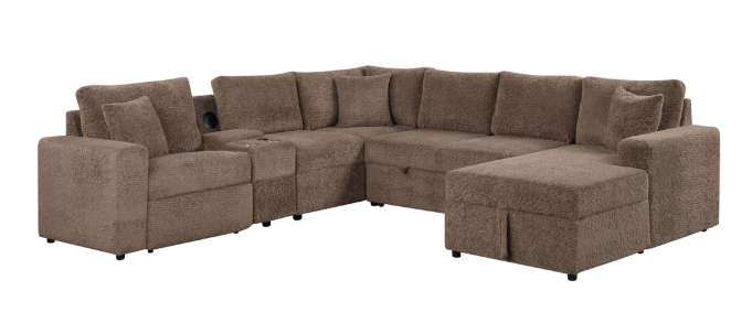 HUNTER MOCHA COMFORT DELUXE OVERSIZED SLEEPER SECTIONAL