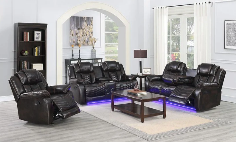 Lucky Charm Brown 3pc Reclining Set