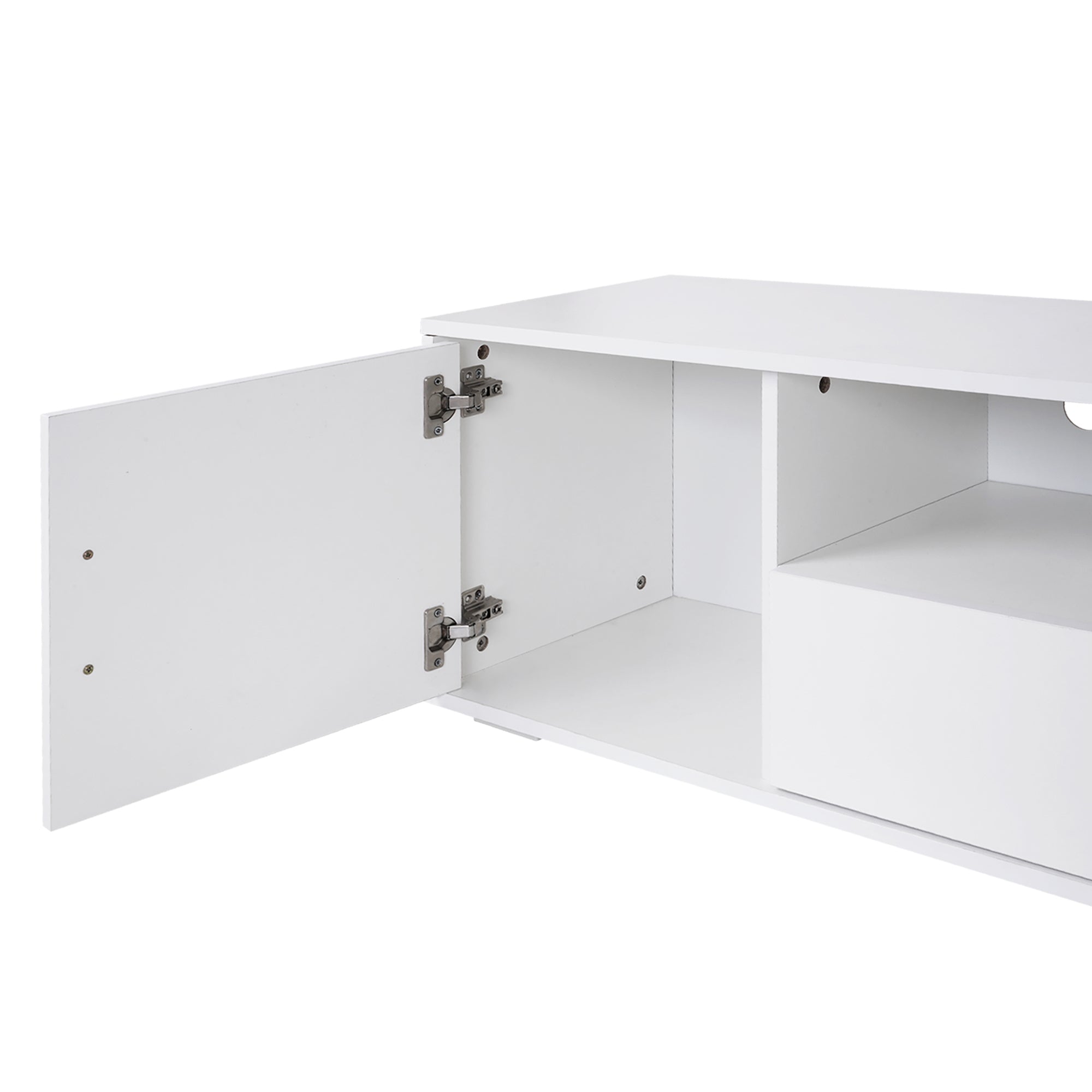 Modern TV stand with LED Lights Entertainment Center TV cabinet with Storage for Up to 75 inch for Gaming Living Room Bedroom