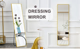 The 4rd generation aluminum alloy metal frame wall mounted full body mirror, bathroom makeup mirror, bedroom entrance, decorative mirror, quality upgrade, 48 "* 13.8"