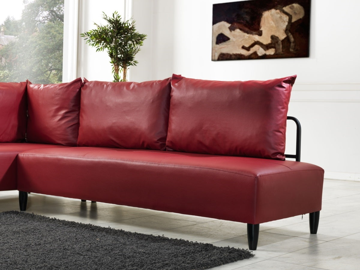 Inferno Metal Frame PU Upholstered Sectional