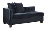 Black Velvet Fabric  Reversible Sectional