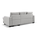 91' Light Grey Pull-Out Sleeper Bed Reversible Sleeper Sectional