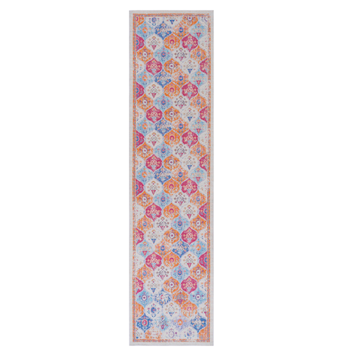 Naar 2'6''x10' Cream Area Rug, Washable Rug, Low-Pile, Non-Slip, Non-Shedding, Foldable, Kid & Pet Friendly - Area Rugs for living room, bedroom, kitchen, dining room rug, (Cream, 2'6'' x 10')
