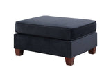 Black Velvet Fabric  Reversible Sectional