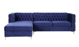 Sullivan Sectional Sofa, Navy Blue Velvet